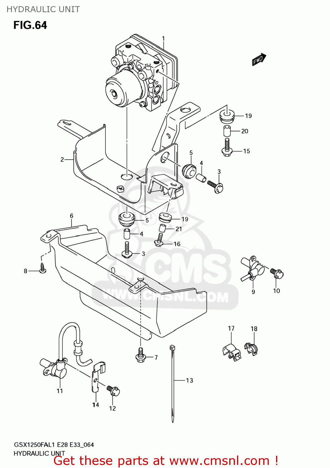 HYDRAULIC UNIT GSX1250FA 2011 (L1) USA (E03)