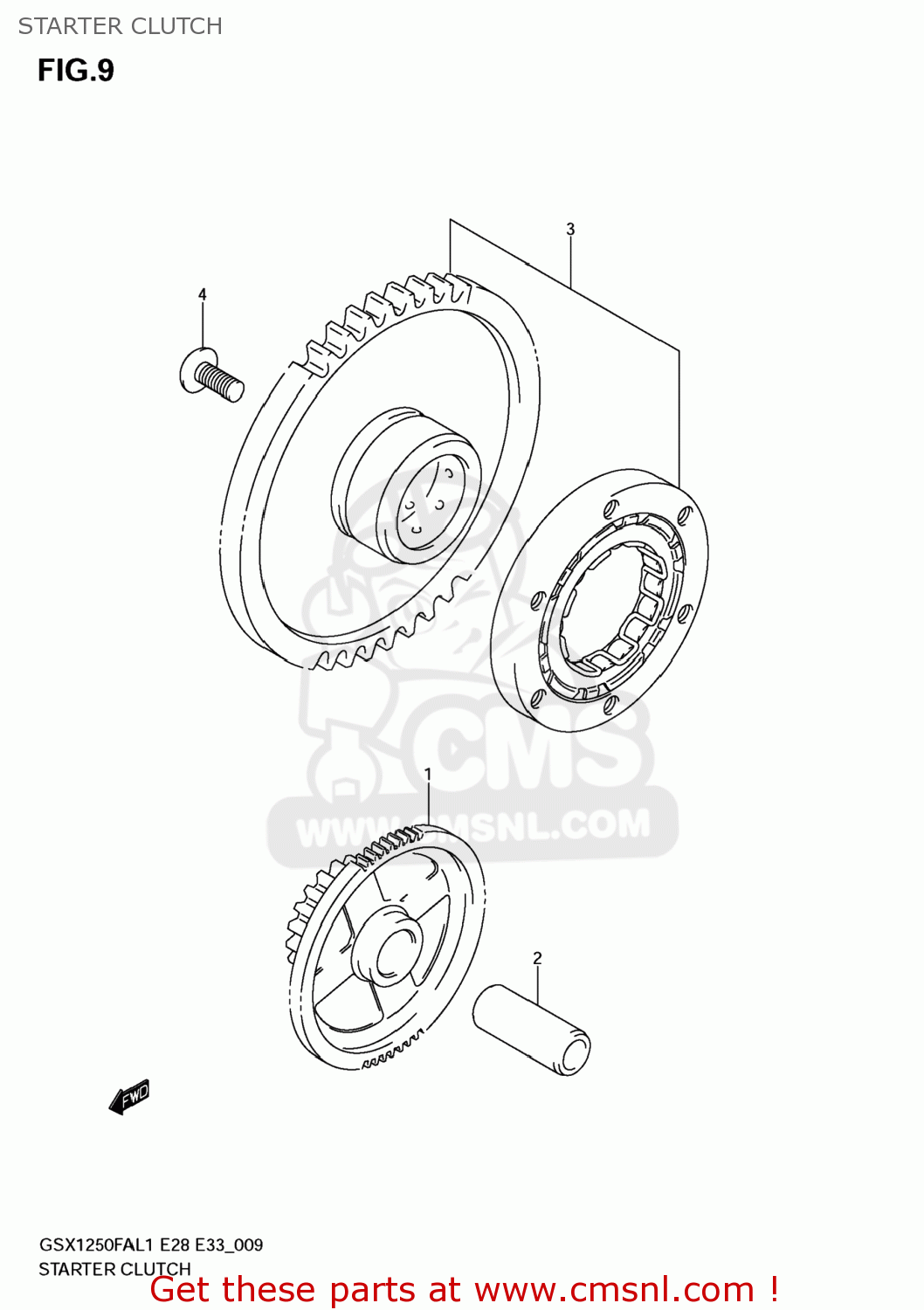 STARTER CLUTCH GSX1250FA 2011 (L1) USA (E03)