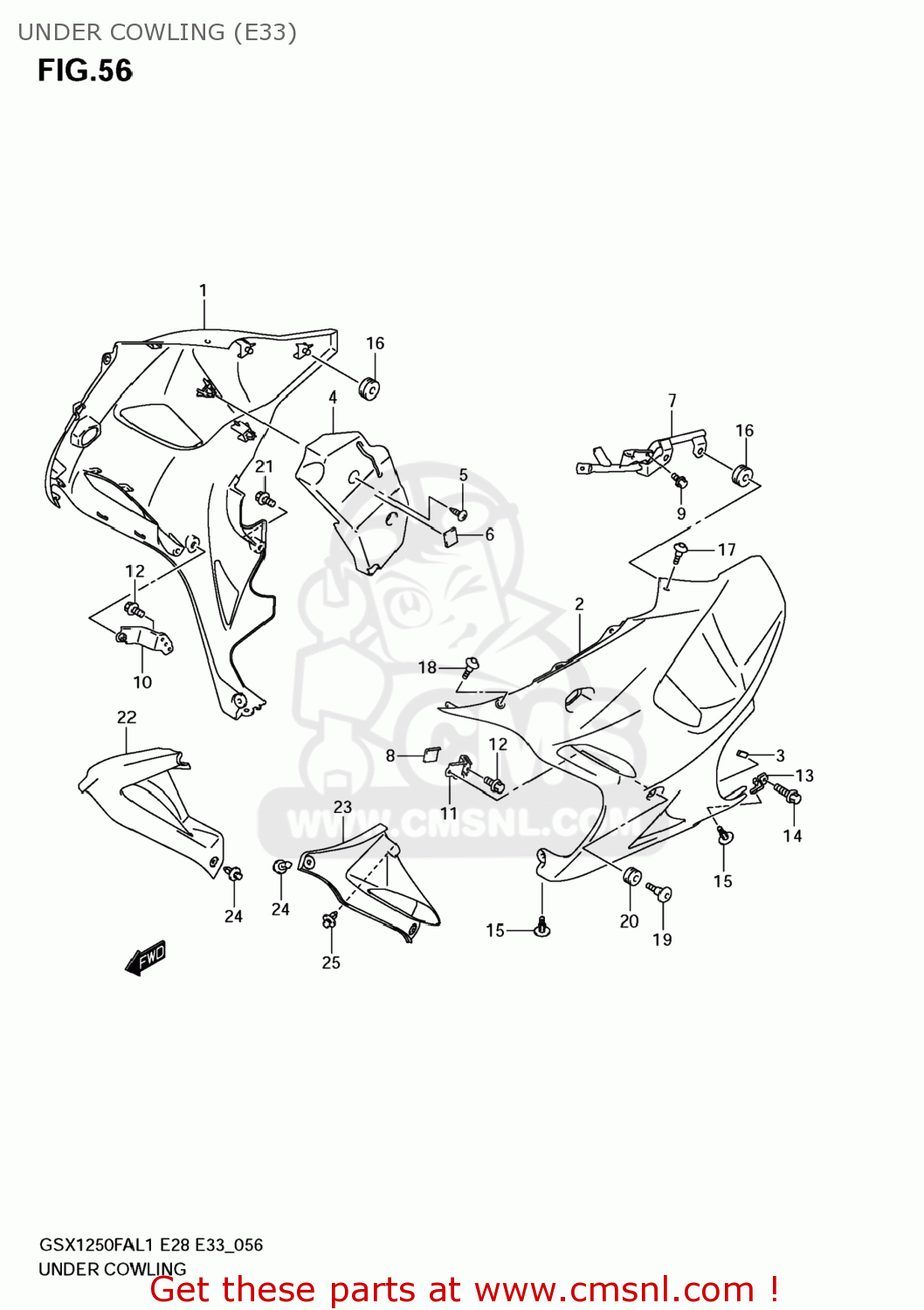 UNDER COWLING (E33) GSX1250FA 2011 (L1) USA (E03)