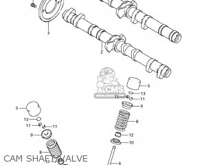 CAM SHAFT/VALVE - GSX1250FA 2011 (L1) USA (E03)