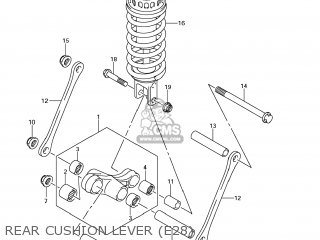 REAR CUSHION LEVER (E28) - GSX1250FA 2011 (L1) USA (E03)