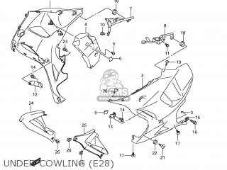 UNDER COWLING (E28) - GSX1250FA 2011 (L1) USA (E03)