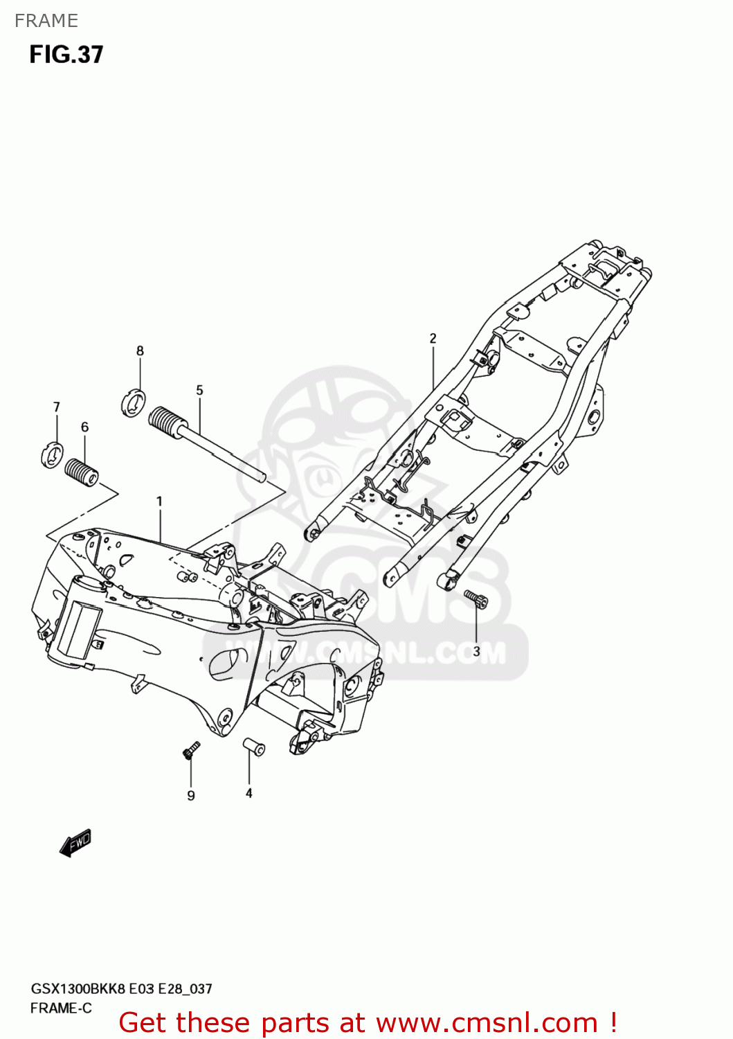 FRAME GSX1300BK BKING 2008 (K8) USA (E03)