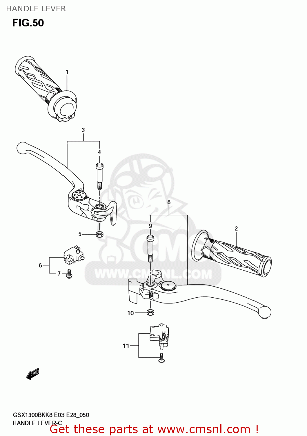 HANDLE LEVER GSX1300BK BKING 2008 (K8) USA (E03)