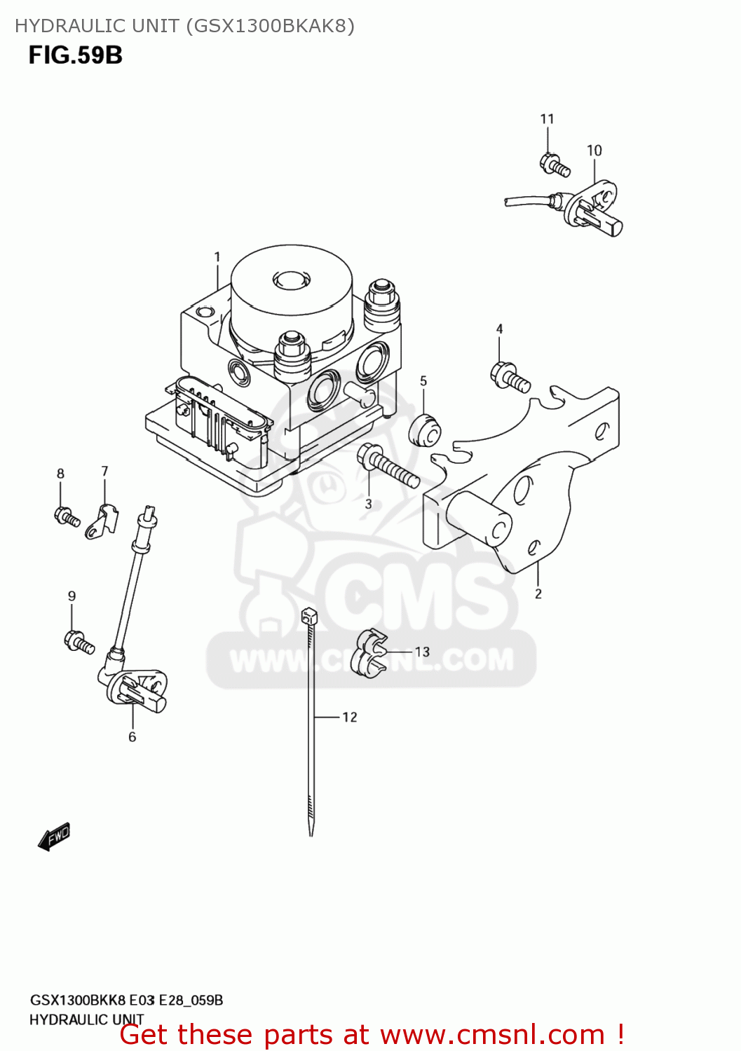HYDRAULIC UNIT (GSX1300BKAK8) GSX1300BK BKING 2008 (K8) USA (E03)