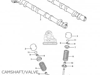 CAMSHAFT/VALVE - GSX1300BK BKING 2008 (K8) USA (E03)