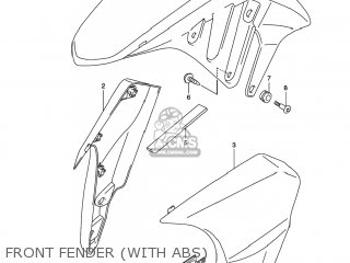 FRONT FENDER (WITH ABS) - GSX1300BK BKING 2008 (K8) USA (E03)