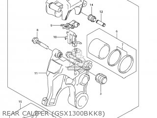 REAR CALIPER (GSX1300BKK8) - GSX1300BK BKING 2008 (K8) USA (E03)