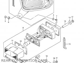 REAR COMBINATION LAMP - GSX1300BK BKING 2008 (K8) USA (E03)