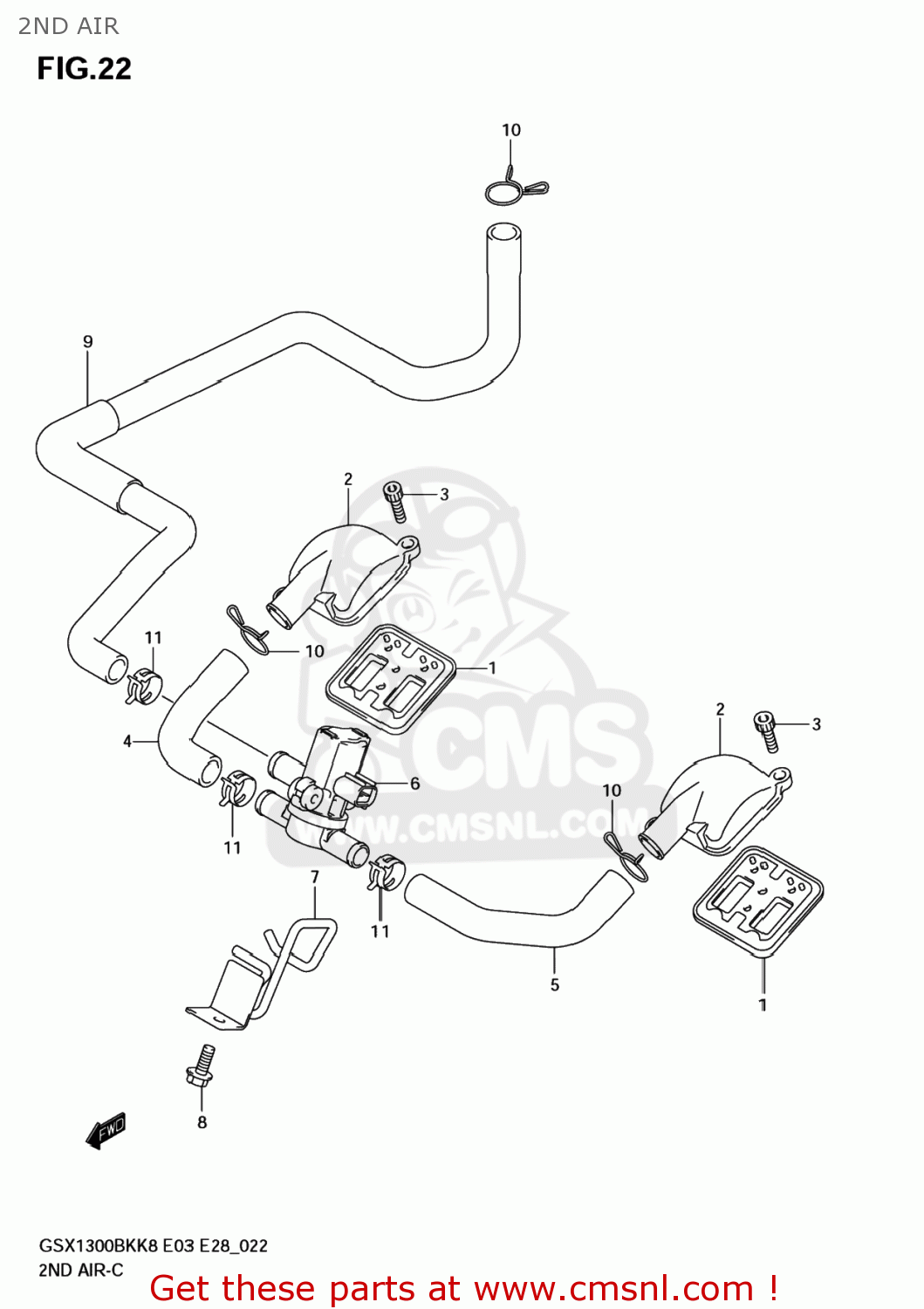2ND AIR GSX1300BKA BKING 2008 (K8) USA (E03)