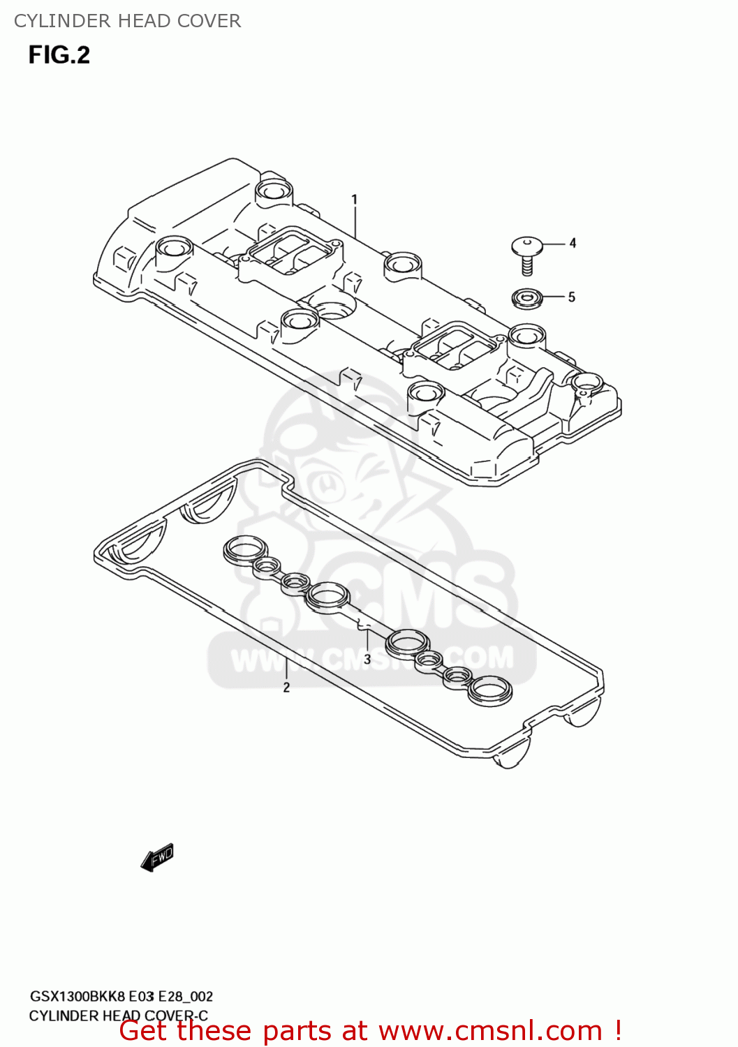 CYLINDER HEAD COVER GSX1300BKA BKING 2008 (K8) USA (E03)