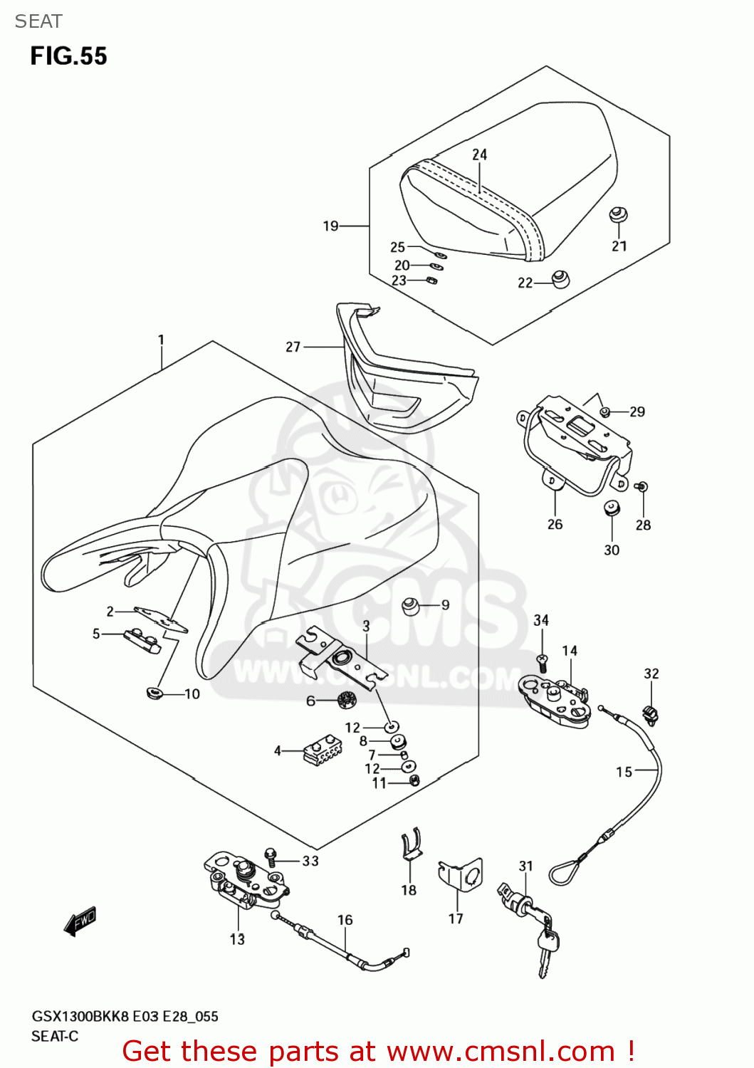 SEAT GSX1300BKA BKING 2008 (K8) USA (E03)