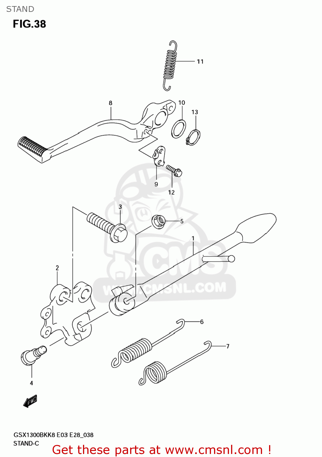STAND GSX1300BKA BKING 2008 (K8) USA (E03)