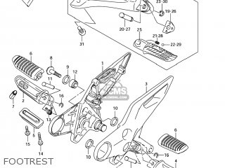 FOOTREST - GSX1300BKA BKING 2008 (K8) USA (E03)