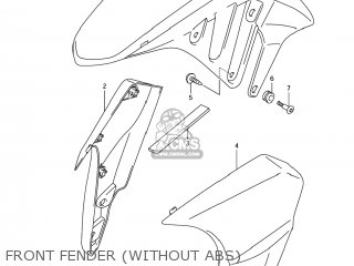 FRONT FENDER (WITHOUT ABS) - GSX1300BKA BKING 2008 (K8) USA (E03)