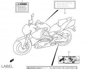 LABEL - GSX1300BKA BKING 2008 (K8) USA (E03)