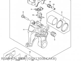 REAR CALIPER (GSX1300BKAK8) - GSX1300BKA BKING 2008 (K8) USA (E03)