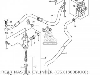 REAR MASTER CYLINDER (GSX1300BKK8) - GSX1300BKA BKING 2008 (K8) USA (E03)