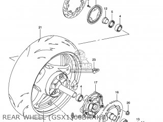 REAR WHEEL (GSX1300BKAK8) - GSX1300BKA BKING 2008 (K8) USA (E03)