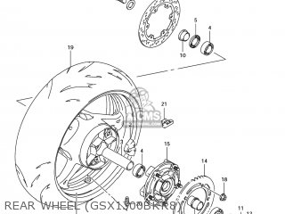 REAR WHEEL (GSX1300BKK8) - GSX1300BKA BKING 2008 (K8) USA (E03)