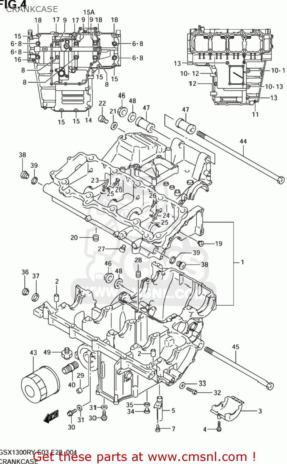 CRANKCASE GSX1300R HAYABUSA 1999 (X) USA (E03)