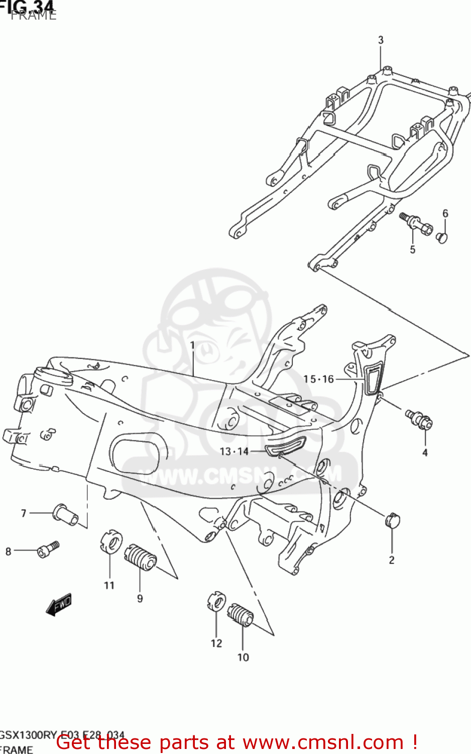 FRAME GSX1300R HAYABUSA 1999 (X) USA (E03)