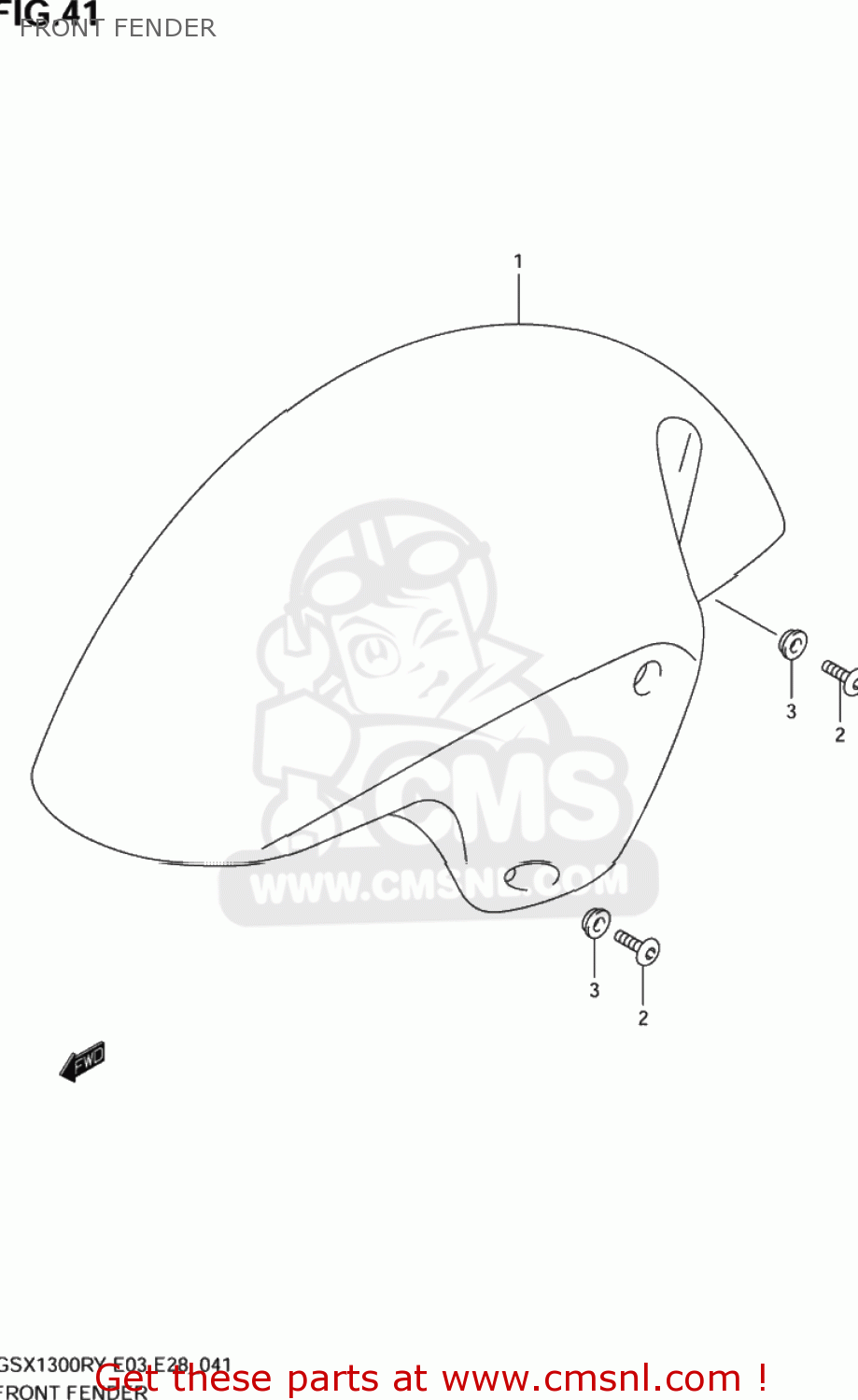 FRONT FENDER GSX1300R HAYABUSA 1999 (X) USA (E03)