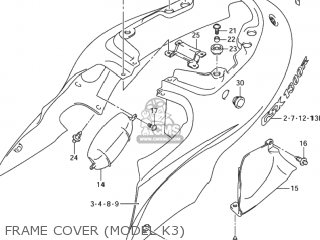 FRAME COVER (MODEL K3) - GSX1300R HAYABUSA 1999 (X) USA (E03)