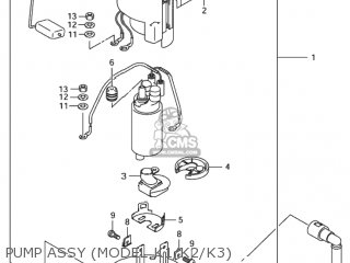 PUMP ASSY (MODEL K1/K2/K3) - GSX1300R HAYABUSA 1999 (X) USA (E03)