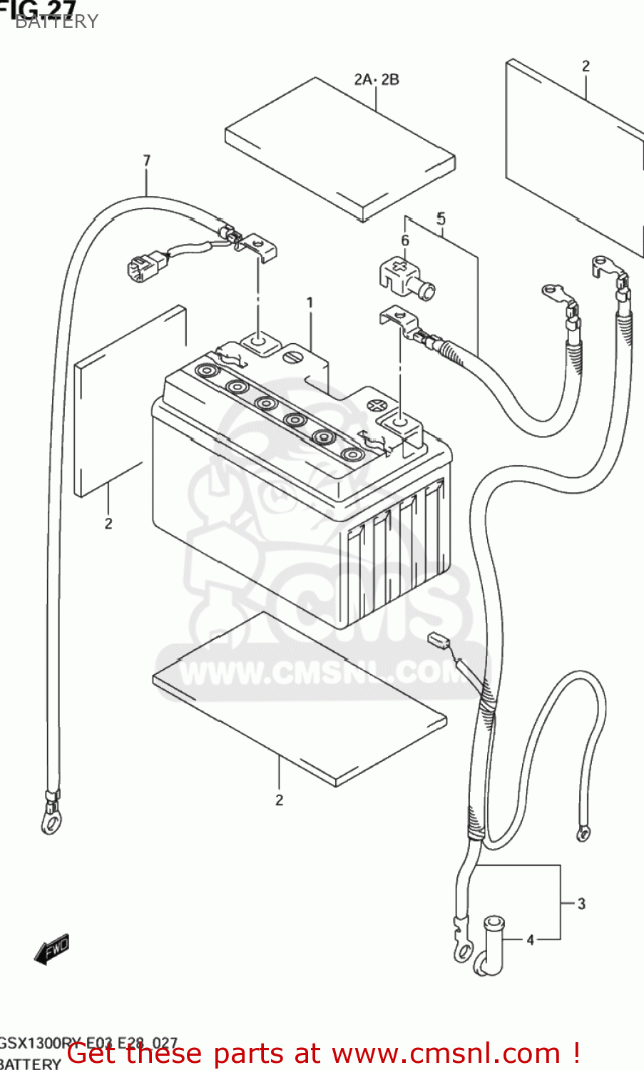 BATTERY GSX1300R HAYABUSA 2000 (Y) USA (E03)