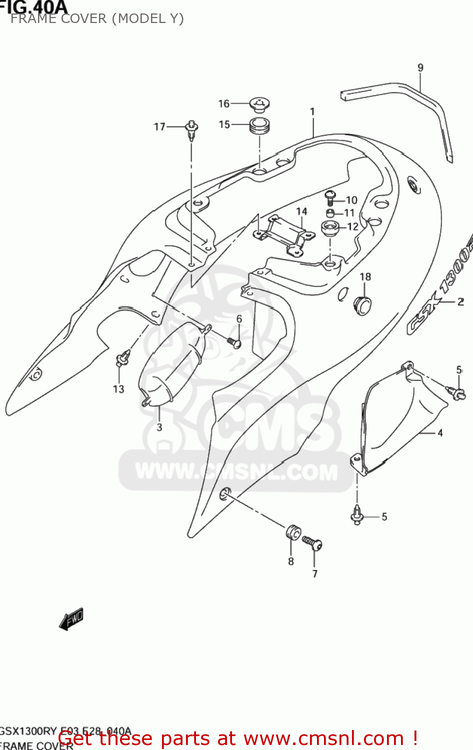 FRAME COVER (MODEL Y) GSX1300R HAYABUSA 2000 (Y) USA (E03)