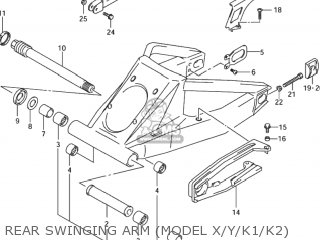 REAR SWINGING ARM (MODEL X/Y/K1/K2) - GSX1300R HAYABUSA 2000 (Y) USA (E03)