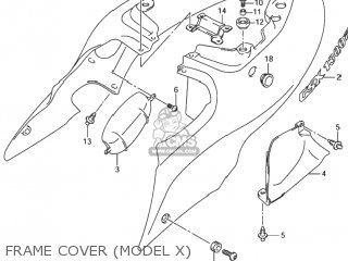 FRAME COVER (MODEL X) - GSX1300R HAYABUSA 2001 (K1) USA (E03)