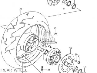 REAR WHEEL - GSX1300R HAYABUSA 2001 (K1) USA (E03)