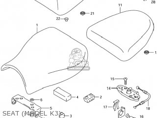 SEAT (MODEL K3) - GSX1300R HAYABUSA 2001 (K1) USA (E03)