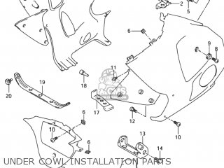 UNDER COWL INSTALLATION PARTS - GSX1300R HAYABUSA 2001 (K1) USA (E03)