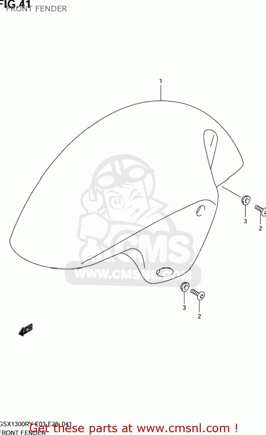 FRONT FENDER GSX1300R HAYABUSA 2002 (K2) USA (E03)