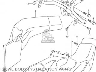 COWL BODY INSTALLATION PARTS - GSX1300R HAYABUSA 2002 (K2) USA (E03)