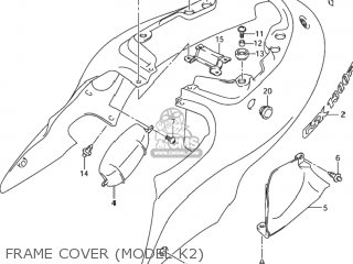 FRAME COVER (MODEL K2) - GSX1300R HAYABUSA 2002 (K2) USA (E03)