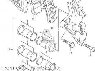FRONT CALIPERS (MODEL K3) - GSX1300R HAYABUSA 2003 (K3) USA (E03)