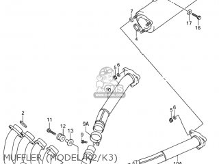 MUFFLER (MODEL K2/K3) - GSX1300R HAYABUSA 2003 (K3) USA (E03)