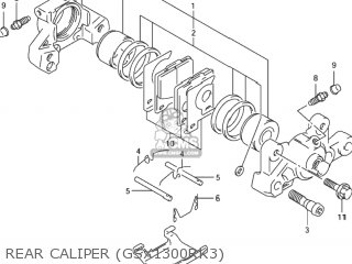 REAR CALIPER (GSX1300RK3) - GSX1300R HAYABUSA 2003 (K3) USA (E03)