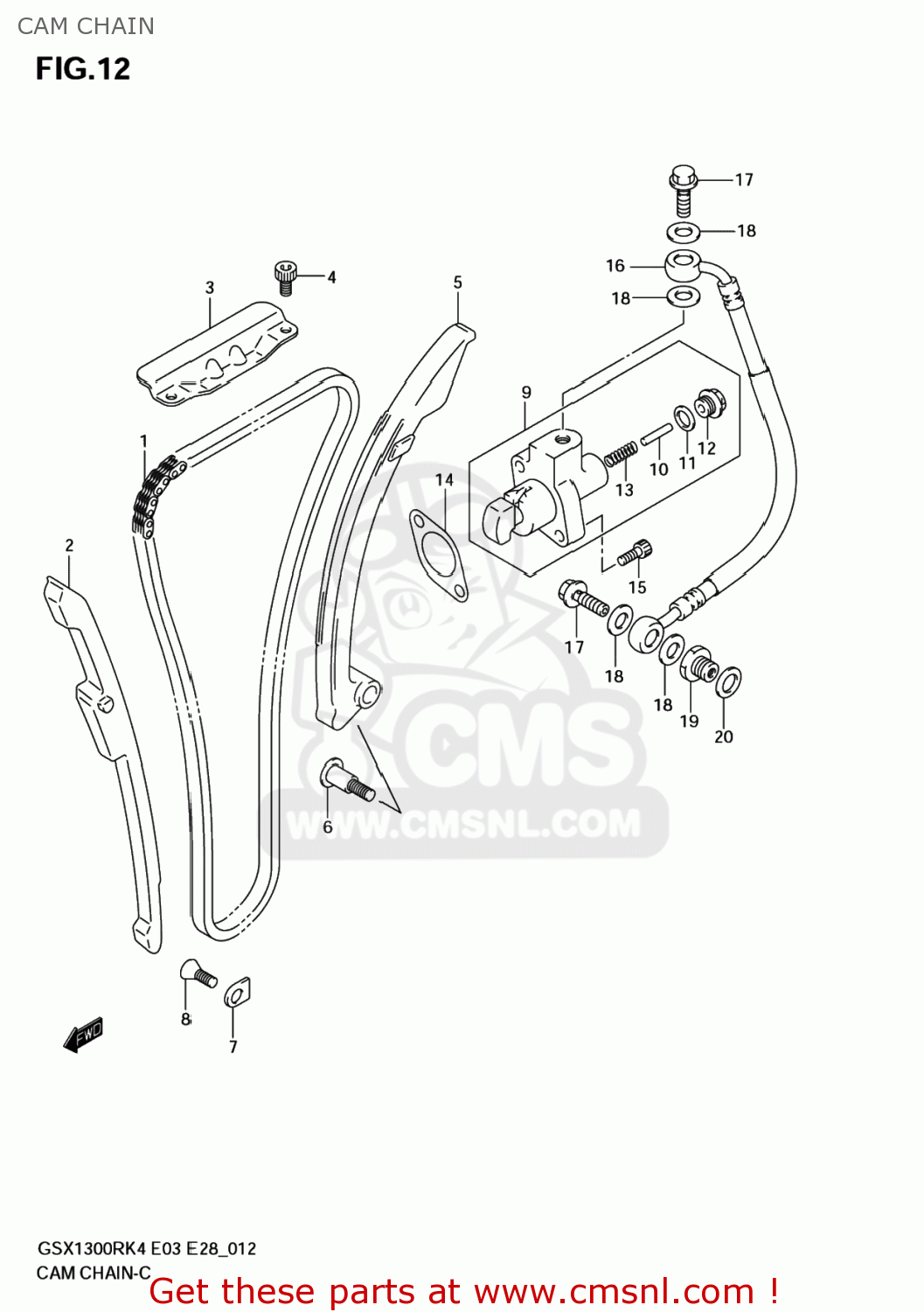 CAM CHAIN GSX1300R HAYABUSA 2004 (K4) USA (E03)