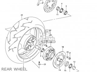 REAR WHEEL - GSX1300R HAYABUSA 2004 (K4) USA (E03)