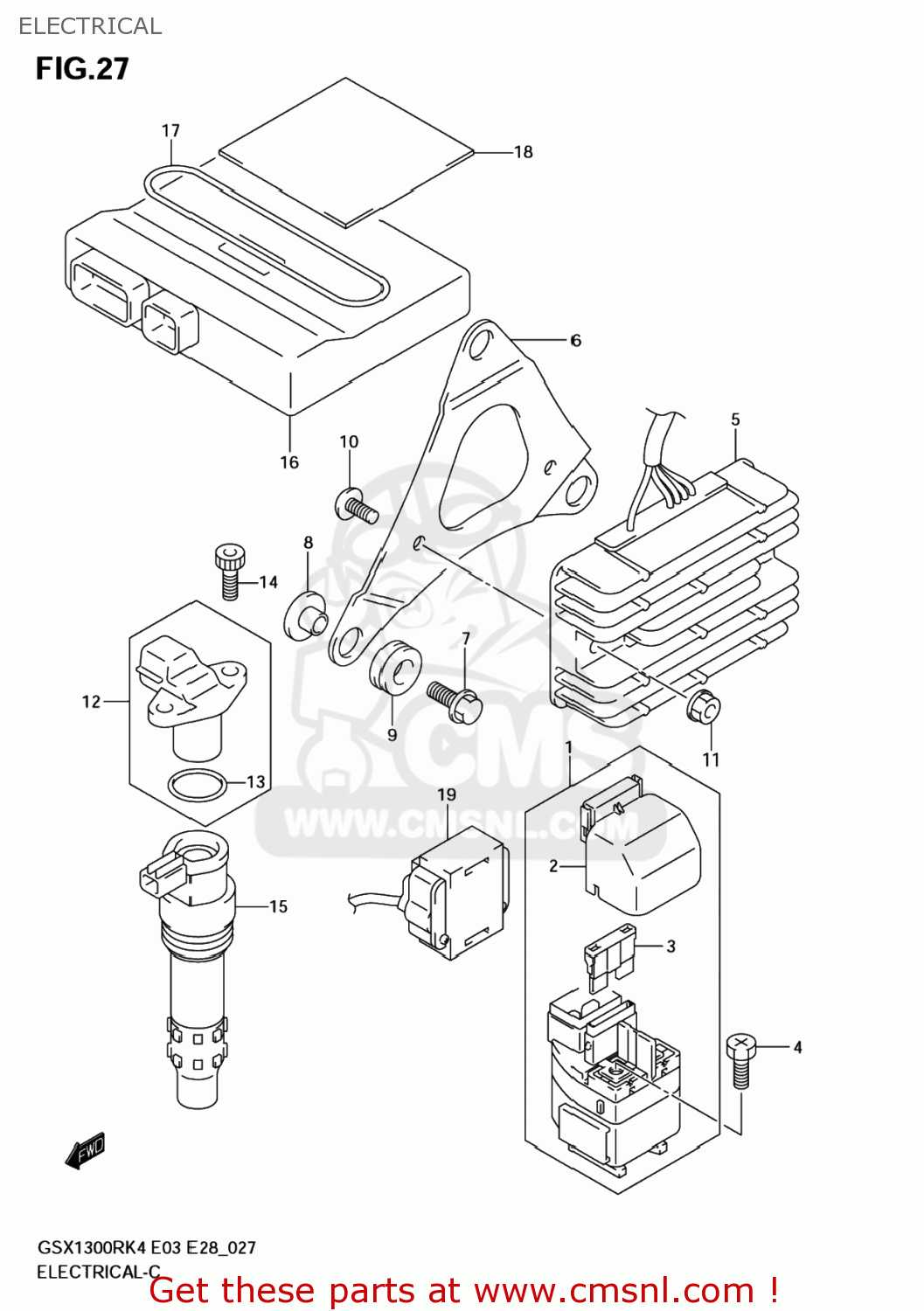 ELECTRICAL GSX1300R HAYABUSA 2005 (K5) USA (E03)