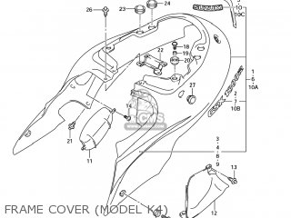 FRAME COVER (MODEL K4) - GSX1300R HAYABUSA 2005 (K5) USA (E03)