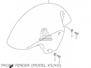 FRONT FENDER (MODEL K5/K6) - GSX1300R HAYABUSA 2005 (K5) USA (E03)