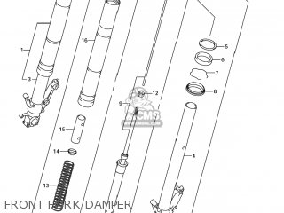 FRONT FORK DAMPER - GSX1300R HAYABUSA 2005 (K5) USA (E03)
