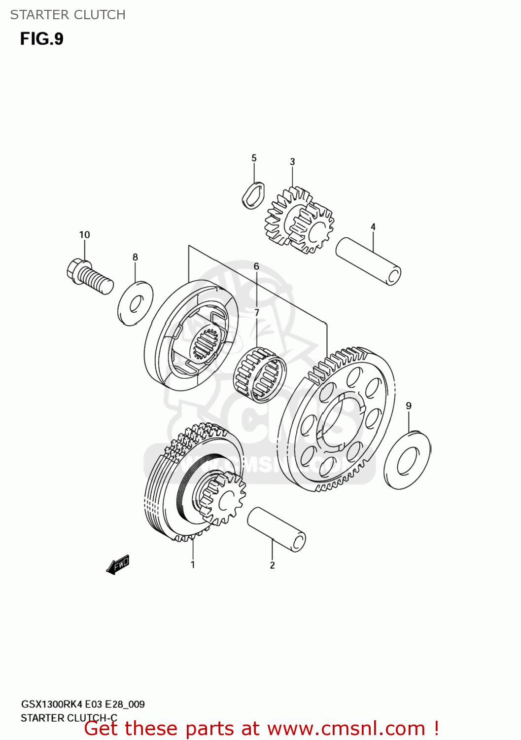 STARTER CLUTCH GSX1300R HAYABUSA 2006 (K6) USA (E03)