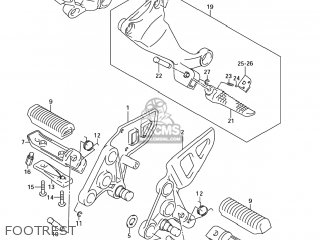 FOOTREST - GSX1300R HAYABUSA 2006 (K6) USA (E03)